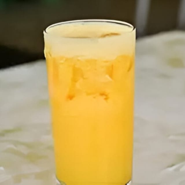 Fresh Pressed Carrot Orange Juice.