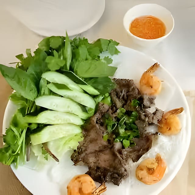 Self-Wrapped Grilled Beef & Shrimp.
