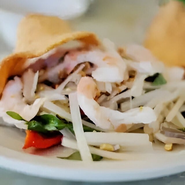 Lotus Root Salad with Shrimp & Pork.