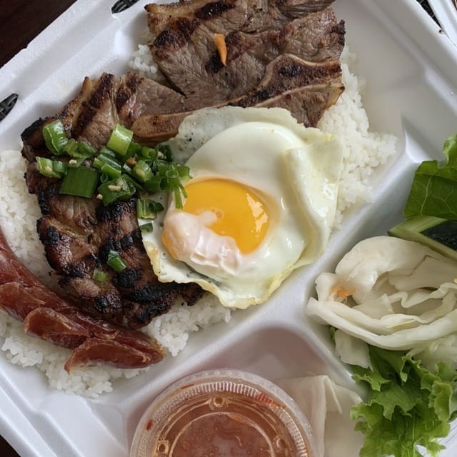 Grilled Pork Steak & Sunnyside Egg.