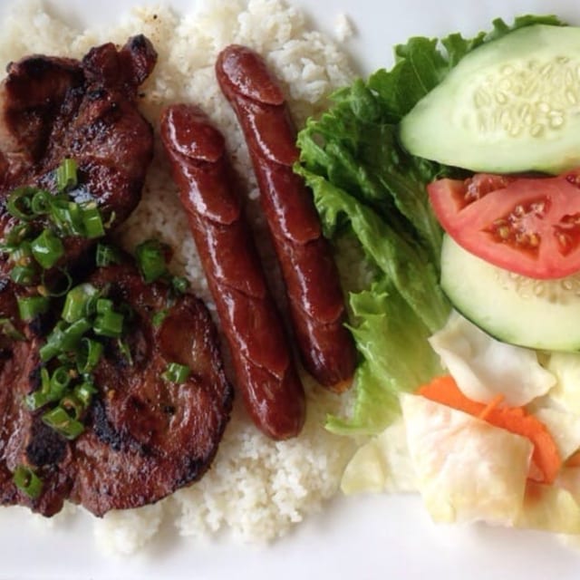 Grilled Pork Steak & Chinese Sausage.