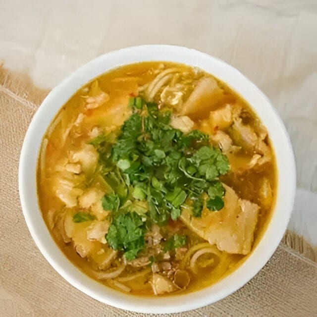 Hot & Spicy Anchovy Noodle Soup.