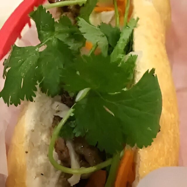 Lemongrass Pork Sandwich.