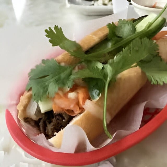 Lemongrass Steak Sandwich.