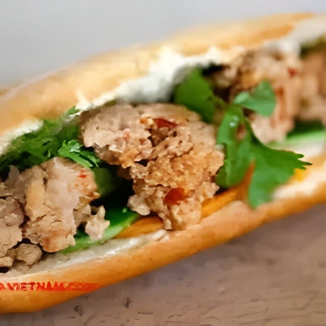 House Special Pork Meatball Sandwich.