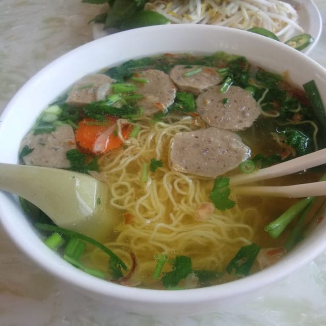 Beef Meatball Noodle Soup.