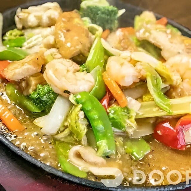 Seafood Sizzling Skillet.